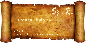 Szekeres Rebeka névjegykártya