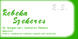 rebeka szekeres business card